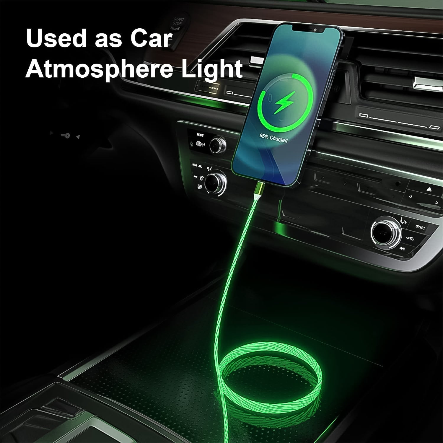 3 In 1 Charging Cable Light Up Fast Charger Multi Charging Cable (1 Pc) - eazy cart store