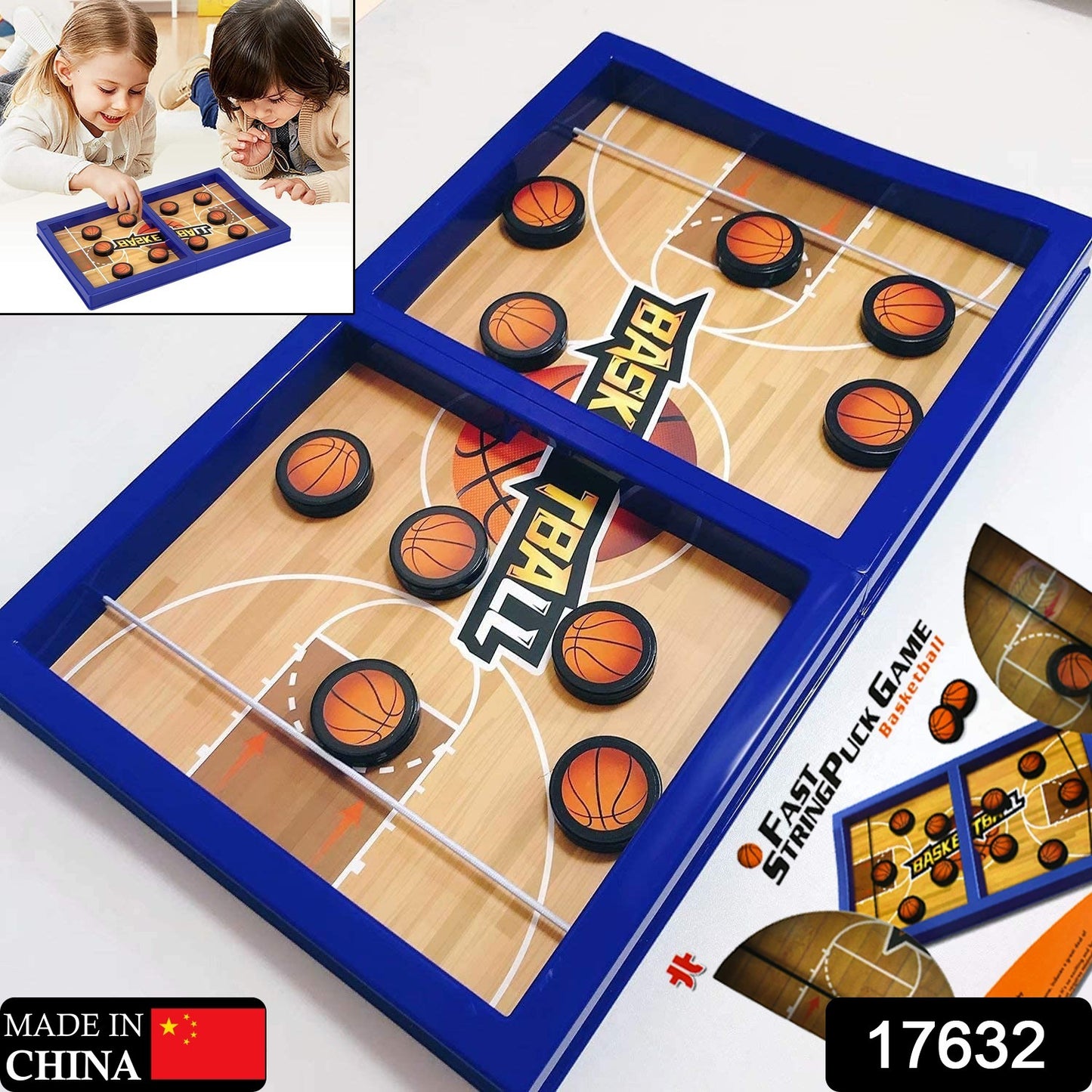 17632 Fast Sling Basketball Puck Game Paced Table Desktop Battle Ice Hockey Game For Adults And Kids Parent-child Winner Board Games Interactive Toy Desktop Table Game17632_desktop_basketball_puck_game - eazy cart store
