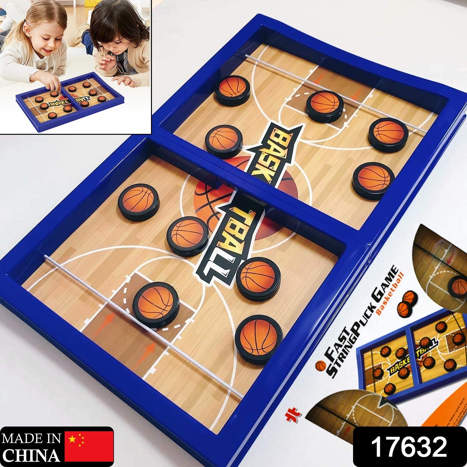 17632 Fast Sling Basketball Puck Game Paced Table Desktop Battle Ice Hockey Game For Adults And Kids Parent-child Winner Board Games Interactive Toy Desktop Table Game17632_desktop_basketball_puck_game - eazy cart store