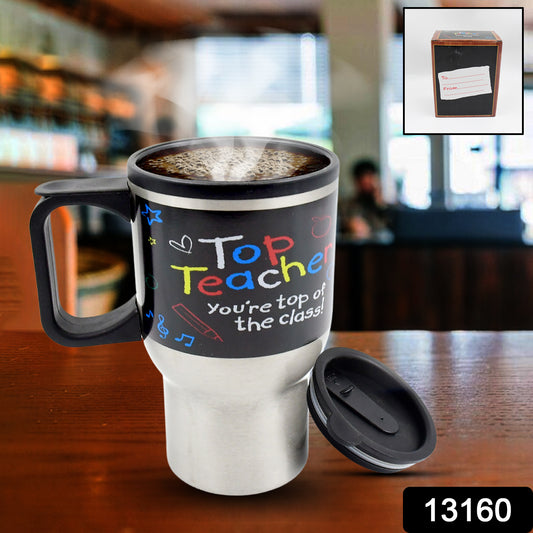 Stainless Steel Vacuum Glass Insulated Glass Coffee Cups Double Walled Travel Mug Car Coffee Mug (With Lid  Handle) - eazy cart store