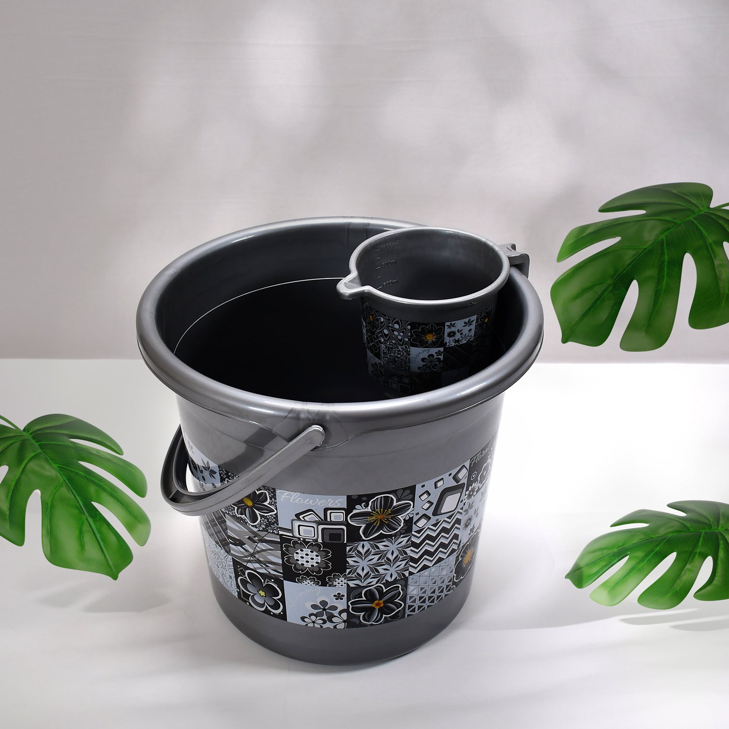 4050 Large Capacity Plastic Bathroom Set Of 7pieces (1pc Big Tub 1pc Bucket1pc Dustbin 1pc Mug 1pc Soap Case 1pc Dustpan 1pc Stool) - eazy cart store