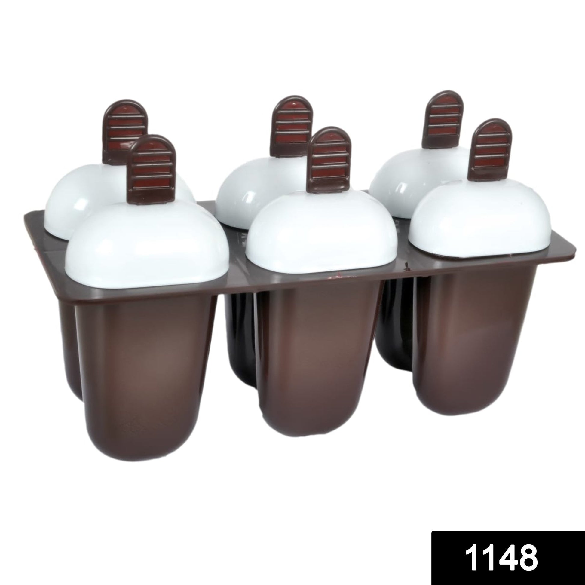 1148 Plastic Ice Candy Maker Kulfi Maker Moulds Set With 6 Cups (Multicolour) - eazy cart store
