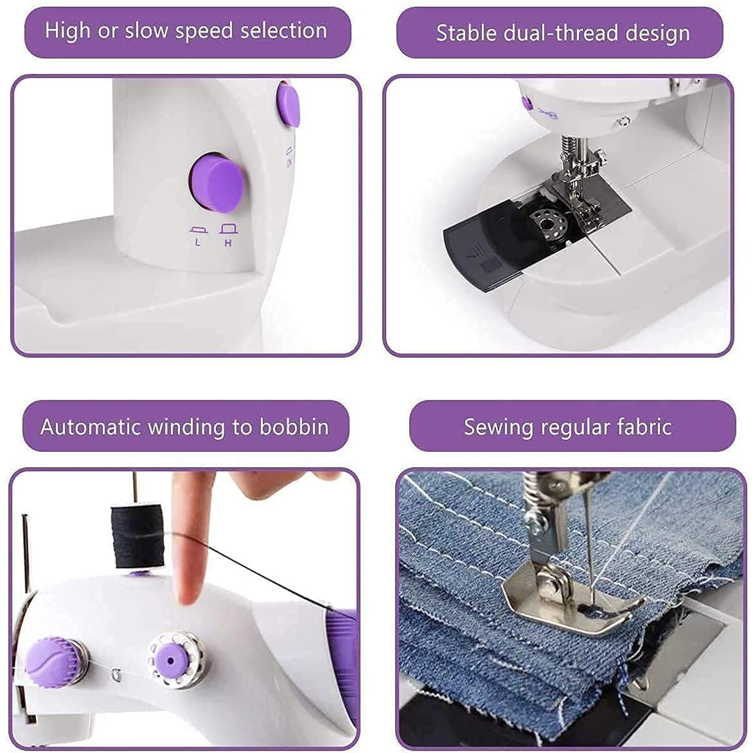 12917 Home Tailoring Sewing Machine With Extension Table Set Foot Pedal Adapter Mini Electric Silai Machine Portable Stitching Machinetailoring Machine - eazy cart store