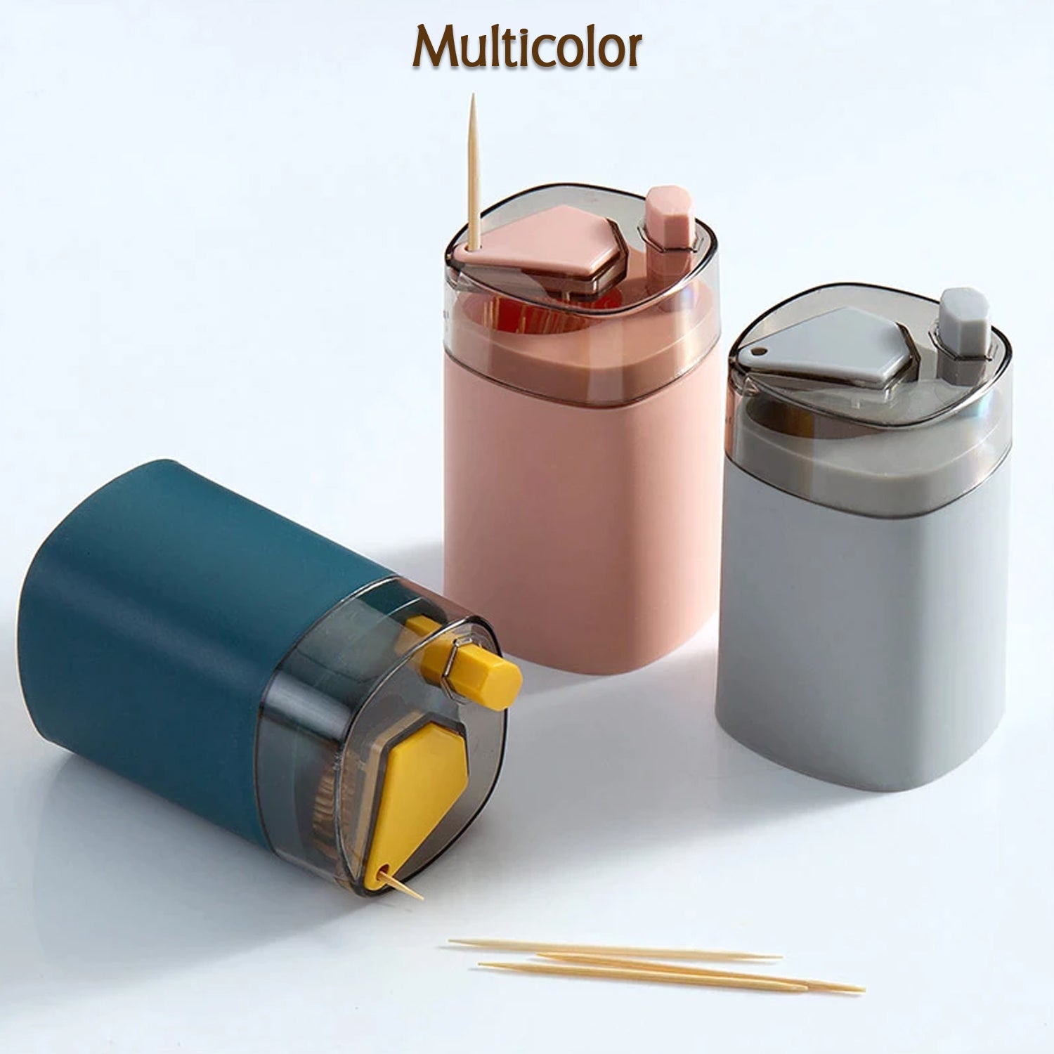 4005l Toothpick Holder Dispenser Pop-up Automatic Toothpick Dispenser For Kitchen Restaurant Thickening Toothpicks Container Pocket Novelty Safe Container Toothpick Storage Box. - eazy cart store