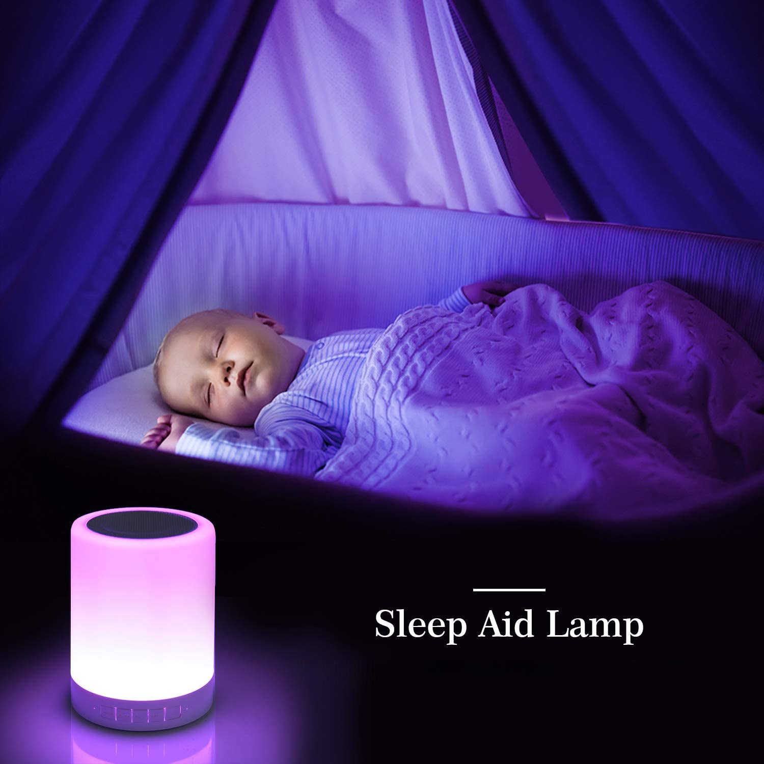 6249 Wireless Night Light Led Touch Lamp Speaker - eazy cart store