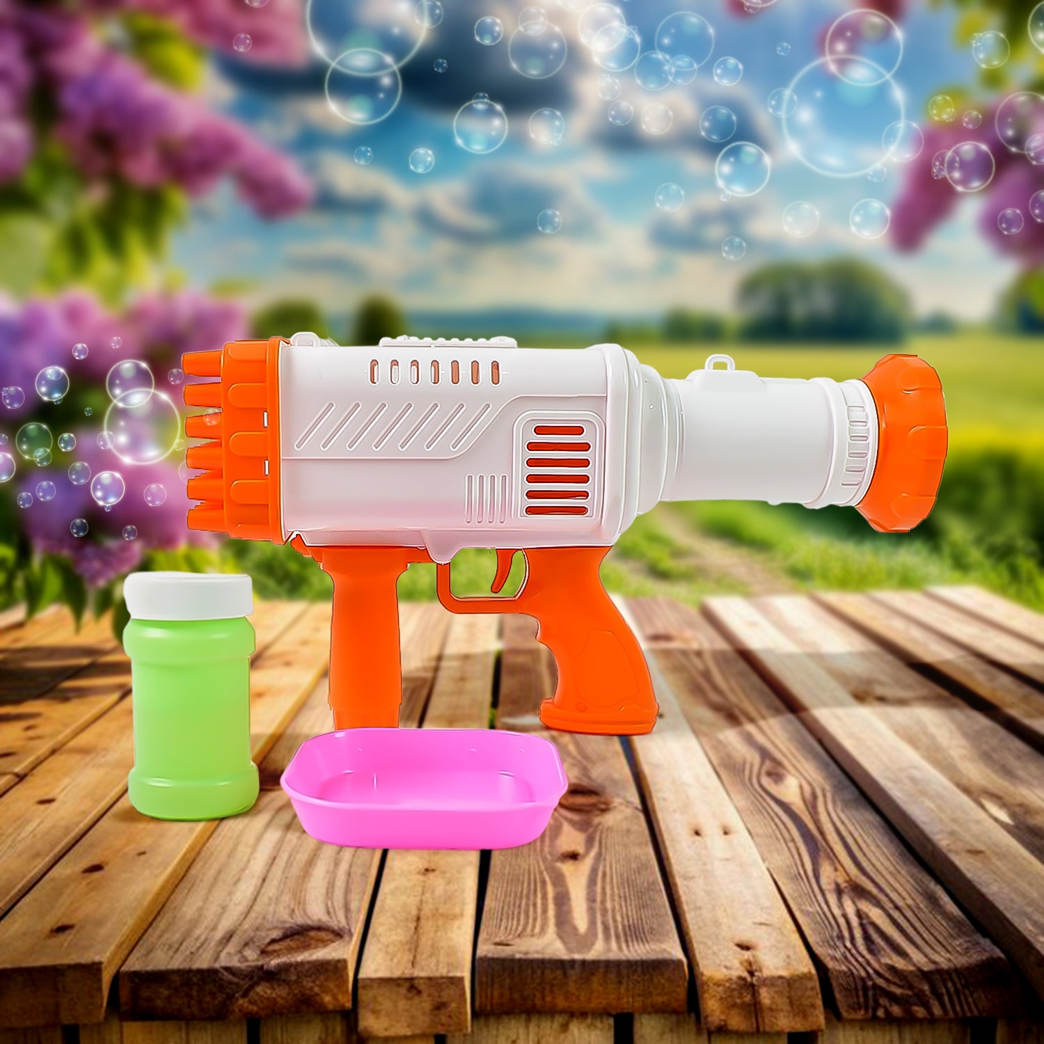 36 Holes Big Rechargeable Powerful Machine Bubble Gun Toys (1 Set) - eazy cart store