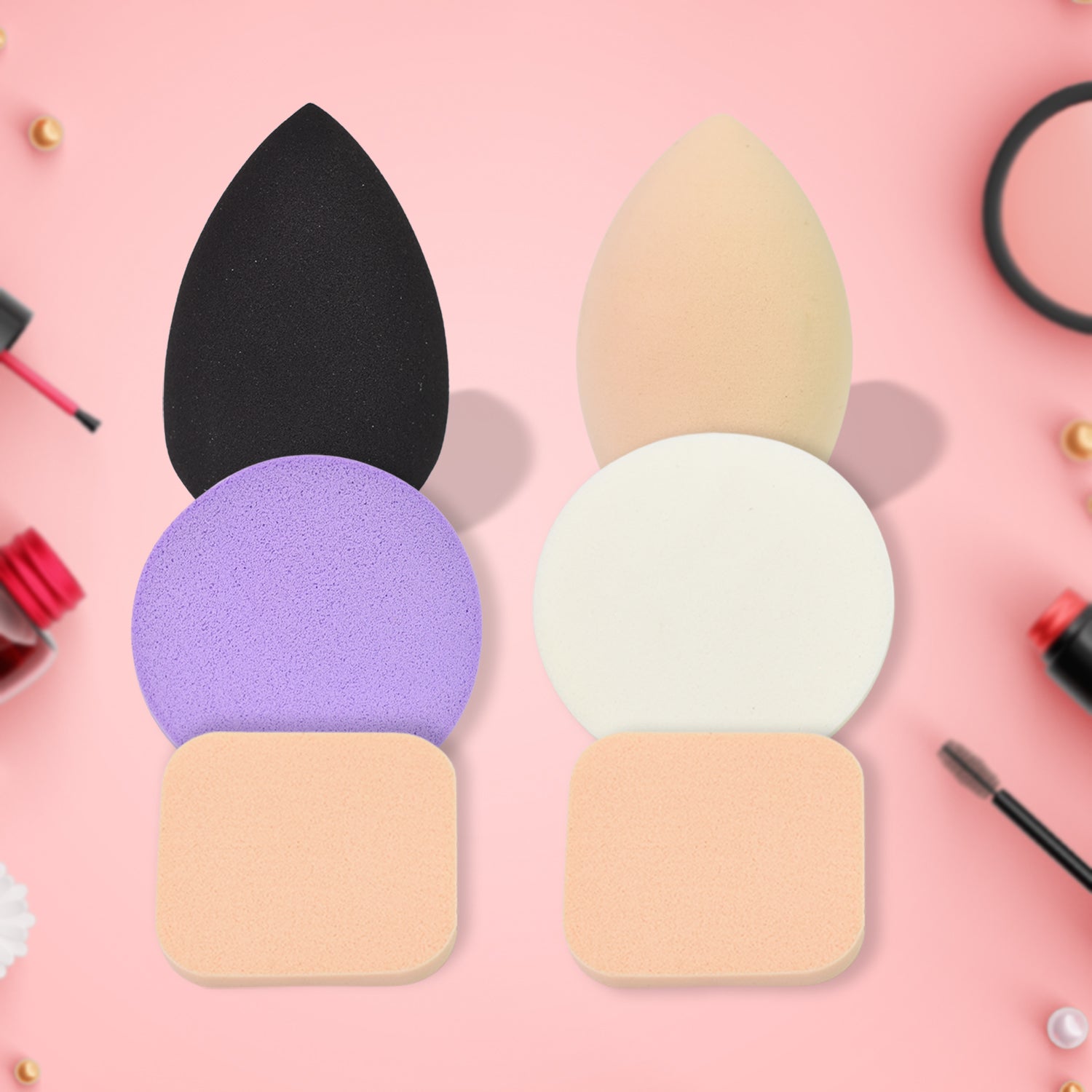 Makeup Sponges Set Perfect For Liquid Cream And Powder (6 Pcs Set) - eazy cart store