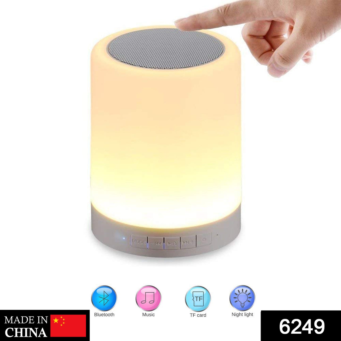 6249 Wireless Night Light Led Touch Lamp Speaker - eazy cart store