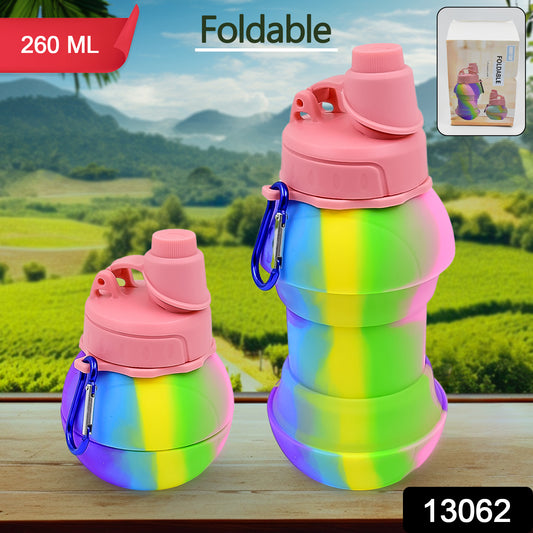 Flexible Collapsible Silicone Sports Water Bottle (260 Ml  20 Cm Folding) - eazy cart store