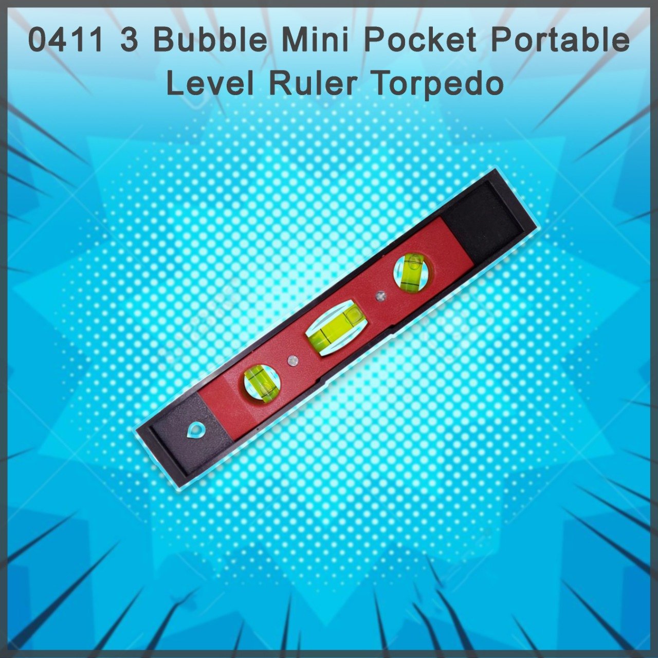 0411 3 Bubble Mini Pocket Portable Level Ruler Torpedo - eazy cart store