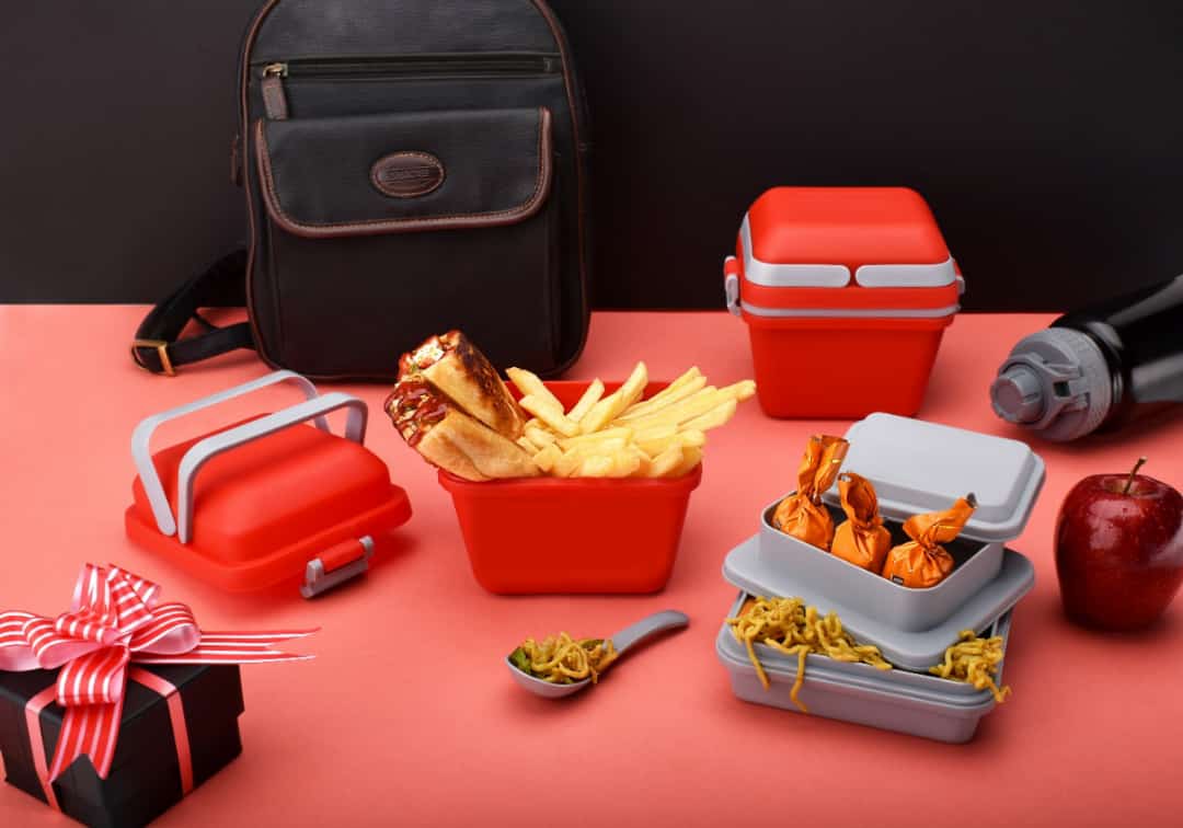 2144 Airtight Lunch Box With Handle  Push Lock - eazy cart store