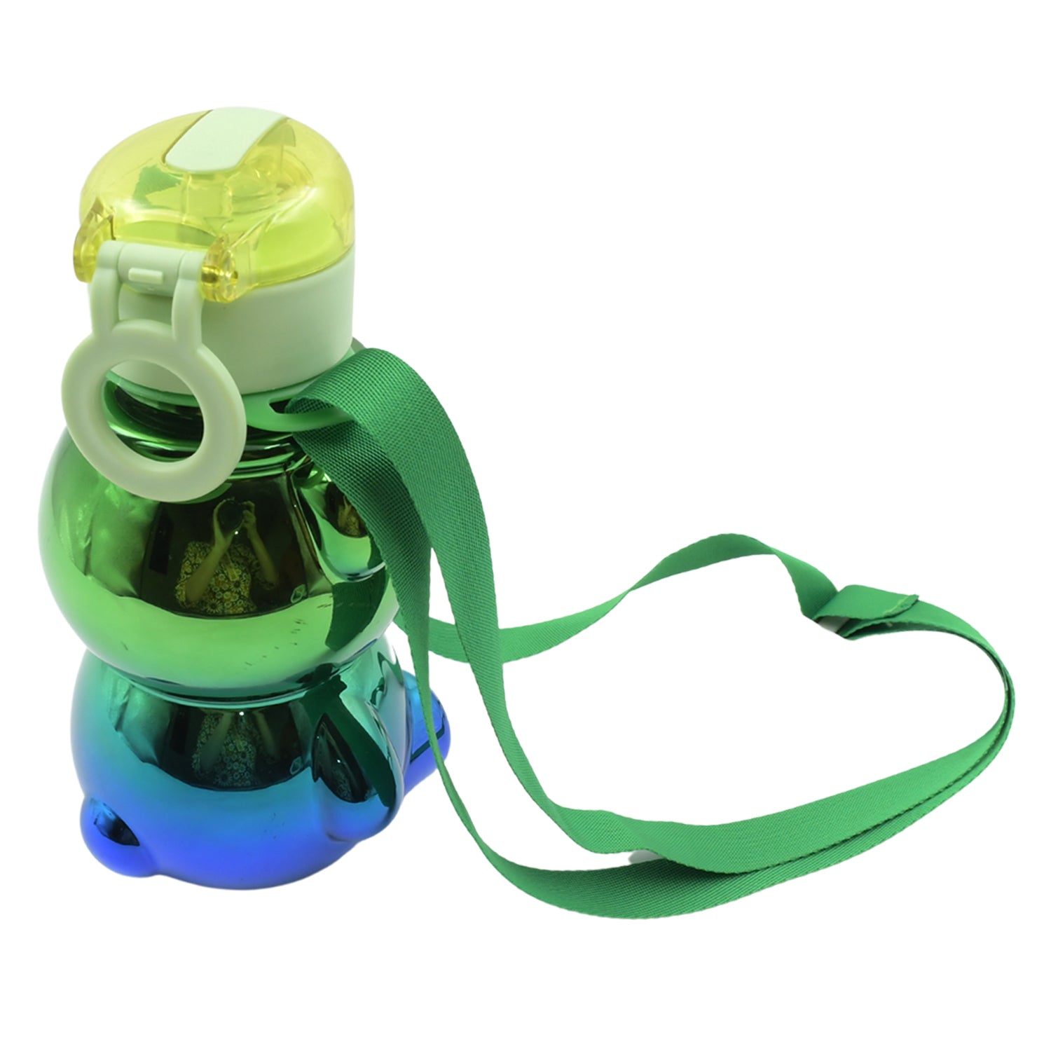12548  Cute Plastic Water Bottle Straw Bottle With With Adjustable Shoulder Strap And Stickers Portable Drinking Cup Water Bottle For Kids - eazy cart store