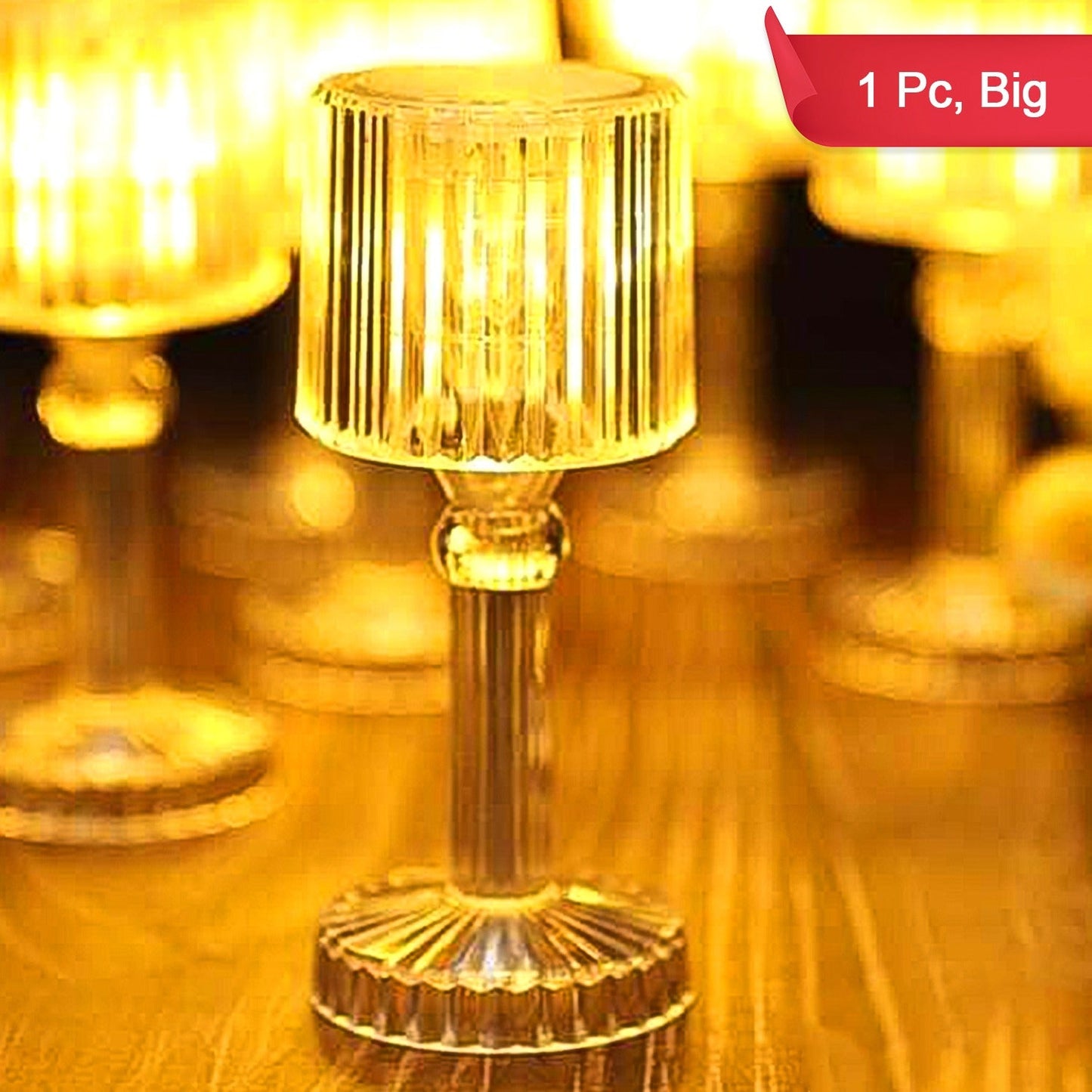 Big Acrylic Led Desk Lamps Table Lamp Portable Crystal (1 Pc  Big) - eazy cart store